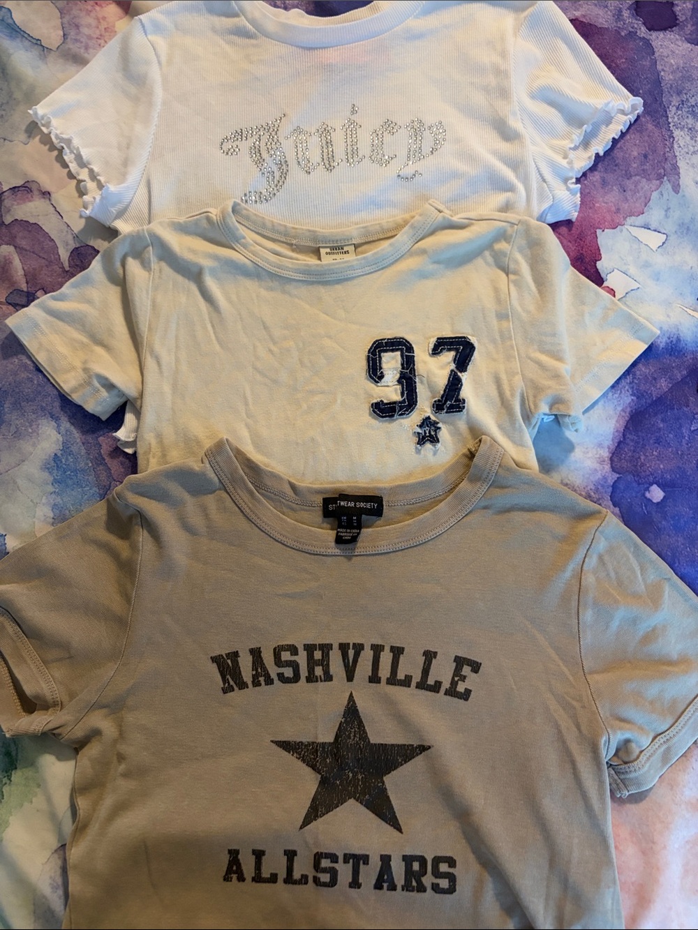 Society Cream Graphic Kids Tee Pack - Nashville Allstars & Glitter Logo